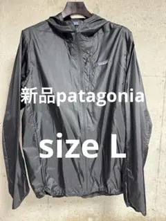 新品patagonia メンズ フーディニジャケット L ブラックパタゴニア黒