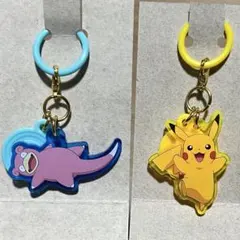 ポケモン ラバーリールキーホルダー カビゴン ピカチュウ 2種セット