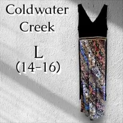 【美品】Coldwater Creek マキシワンピース Lエスニック柄
