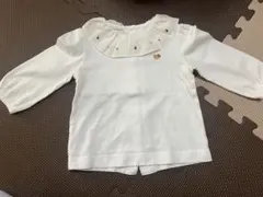 familiarホワイトフリル長袖シャツ