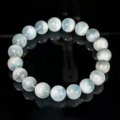 88244】 大玉 ミルキーアクアマリン 17mm ブレスレット 天然石 - メルカリ