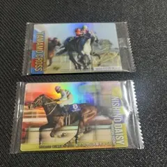 ハーツクライ 有馬記念 金箔サイン 通常 2枚セット 新品未開封 ハーツクライ(金色箔押しサイン入り) サラブレッドホースコレクション
