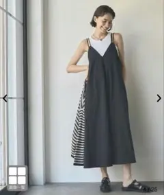 新品未使用　coen コーエン　ポリツイルダブルストラップキャミOP ワンピース