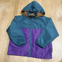 R.L.B アウター ボア ジャケット ブルゾン 無地 緑 紫 フード 110㎝