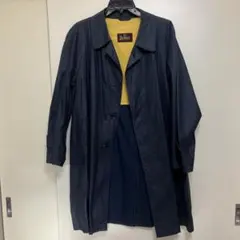 ◆Herno ネイビー ステンカラーコート／48