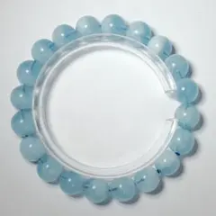 天然石 アクアマリン ブレスレット パワーストーン 10ミリ 加熱なし