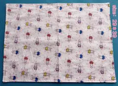 うさぎ柄 給食袋/巾着袋 ランチョンマット 2点セット ピンク