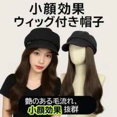 新品未使用帽子ウィッグ取り外し可能タイプブラウンかぶるだけネット付