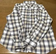 NICE CLAUP チェック柄　長袖シャツ Fサイズ