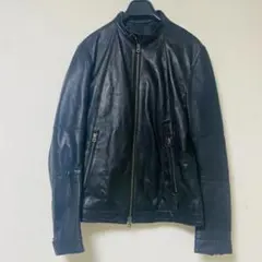 グリーンレーベルリラクシング ラムレザー シングルライダース Mサイズ 本革