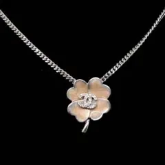 美品✨シャネル ネックレス ココマーク クローバー ベージュ メタル ストーンのサムネイル
