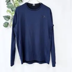 美品✨ ノースフェイス 長袖 Tシャツ ネイビー ロゴ 大きめ インナー 紺