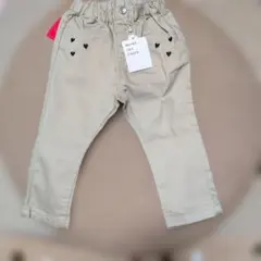 après les cours ベージュ ハート刺繍パンツ