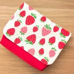 マチ付き移動ポケット　女の子　いちご⑤