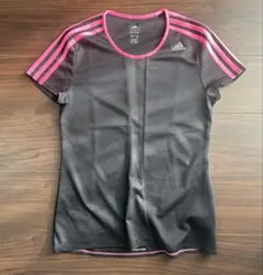 adidas climalite トップス 黒/ピンク DIE レディース