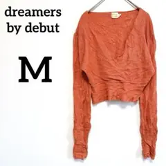 dreamers by debut 【M】オレンジ 長袖ニット　ショート丈　秋冬
