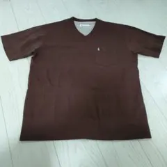 ハッシュパピー メンズ 紳士 半袖 Vネック Tシャツ Mサイズ ブラウンのサムネイル