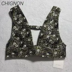 新品✨CHIGNON/ふくれフラワージャガードビスチェ/重ね着/総柄/高級感/F