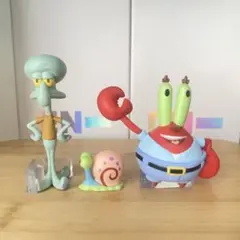 スポンジボブ ならぶんです　キャラクター フィギュア 3体セット