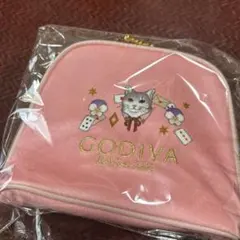GODIVA 猫刺繍 ポーチ ピンクのサムネイル
