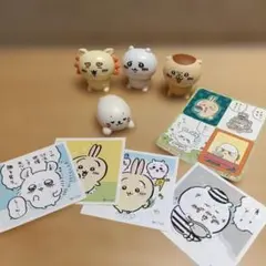 ちいかわ/ナガノの水族館アザラシ フィギュア4点、シールセット