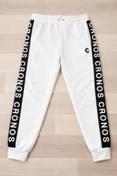極美品✨CRONOS クロノス グレー ジョガーパンツ サイドラインロゴ 