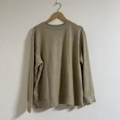 UNIQLO ソフトニットフリースクルーネックT 32beige