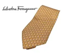 【美品】Salvatore Ferragamo 総柄 ビジネス オレンジ