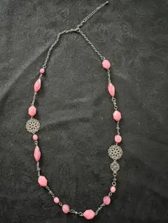 ネックレス　ピンク系セット3点