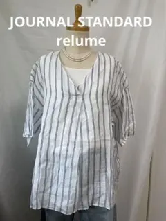JOURNAL STANDARD relume ストライプ Vネック 半袖シャツ