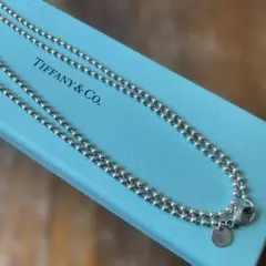 86cm・美品】ティファニー ボールチェーン ロング ネックレス シルバー