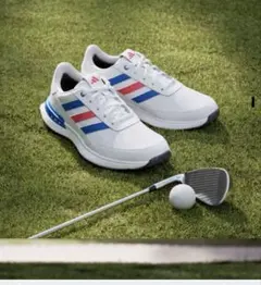 新品 アディダス　ゴルフシューズ　25.5cm トリコロール