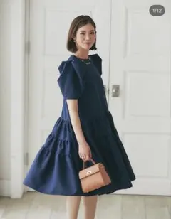 リネンライクティアードワンピースのサムネイル