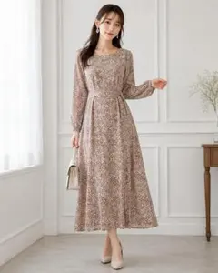 新品タグ付き✨PROPORTIONプロポーション　小花柄ロングワンピース　フレアのサムネイル