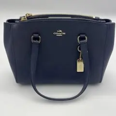 COACH コーチ ハンドバッグ トートバッグ ネイビー 紺 ゴールド金具のサムネイル