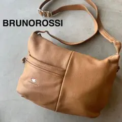 【BRUNO ROSSI】ブルーノロッシ　ショルダーバッグ　ブラウン