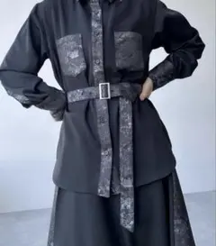 HARE アシメJQプリーツシャツ ボルドー HARE（ハレ）の「アシメプリーツシャツ(HARE)（シャツ/ブラウス）」 - WEAR