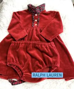 Ralph Lauren 赤いワンピース おむつカバー付き