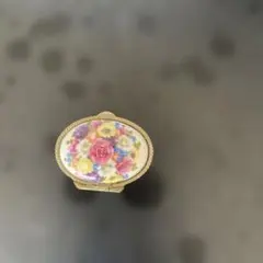 花柄 楕円形 小物入れ