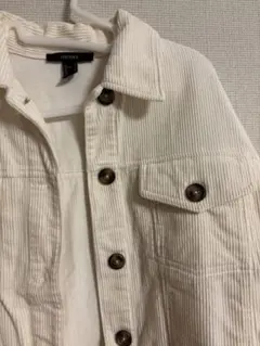 FOREVER 21 コーデュロイジャケット ホワイト