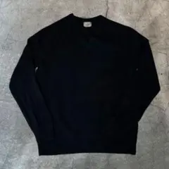 L.L.Beanブラック Vネック コットンニットのサムネイル