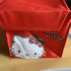 ハローキティ☆赤。レトロナイロン★収納BOX。2005