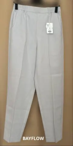 BAYFLOW ゴムウエスト テーパードパンツグレー