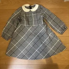 チェック柄 襟付きワンピース　beams