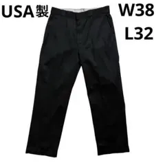 90s USA製 Dickies 874 ワークパンツ 黒 W38L32 タロン