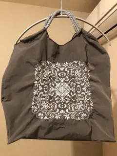 未使用！！Ball & Chain エコバッグ グレー 花柄