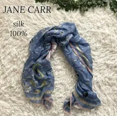 JANE CARR / ジェーンカー　シルク 大判 スカーフ イタリア製 総柄のサムネイル