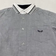 ★COMMECA ISM コムサイズム　シャツ　綿　ニット襟　110cm