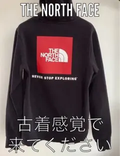 ノースフェイス　パーカー　色あせ、擦れあり赤いプリント最高 Sサイズ391
