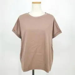 /c【未使用】ドゥアルシーヴ 袖折り返し コットン Tシャツ M トップス モカのサムネイル
